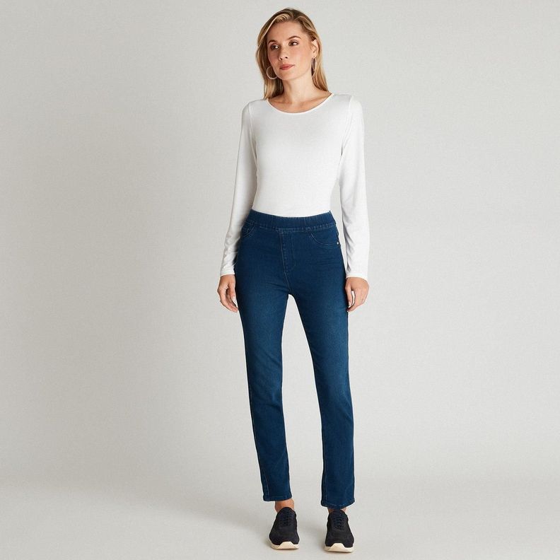 Jeans Slim Push Up Azul Medio-3