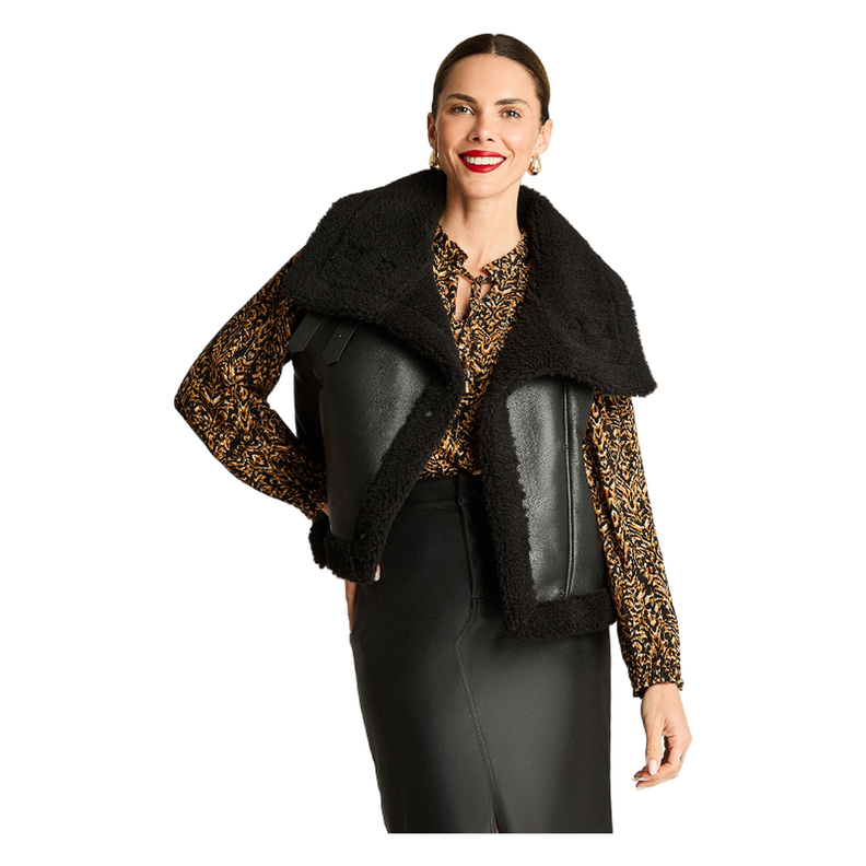 Chaqueta Sin Mangas Bonded Negro-0