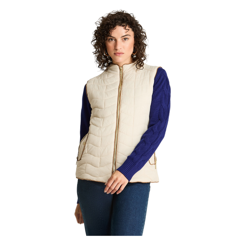 Parka Sin Mangas Con Contrastes De Pu Arena-0
