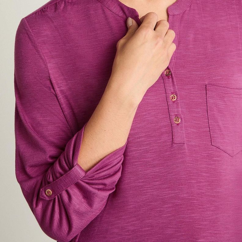 Polera Manga Larga Cuello Mao Magenta-2