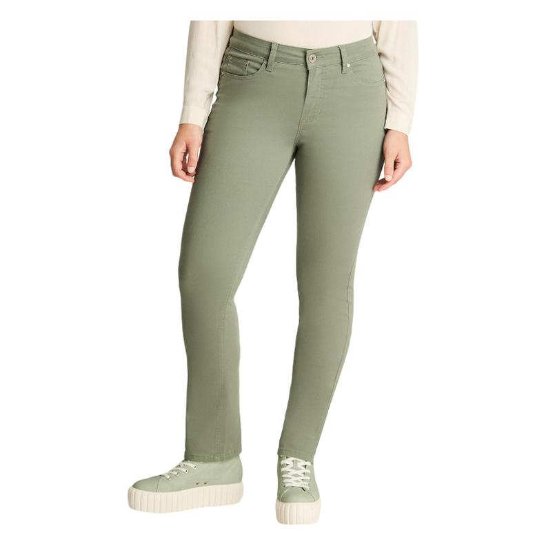 Jeans Recto 5 Bolsillos Verde-0