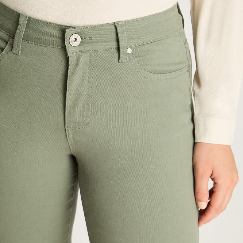 Jeans Recto 5 Bolsillos Verde-2