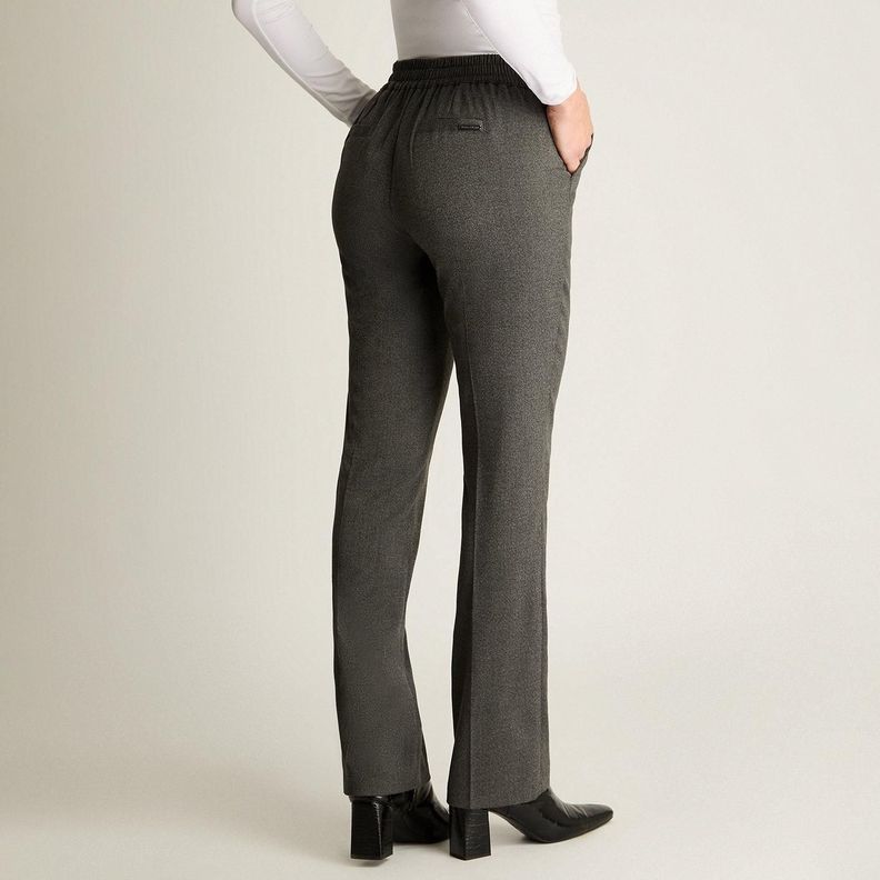 Pantalón Sastrero Con Cadena En Costados Gris-0