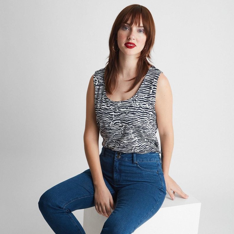 Skinny Jeans Push Up Control De Abdomen Azul-4