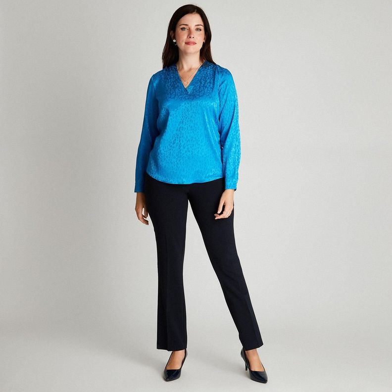 Blusa Celeste Cuello V-3