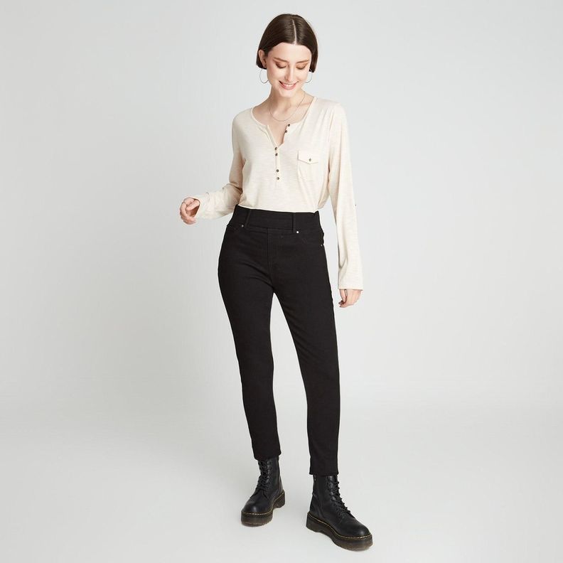 Jeans Calza Con Pretina Alta-3