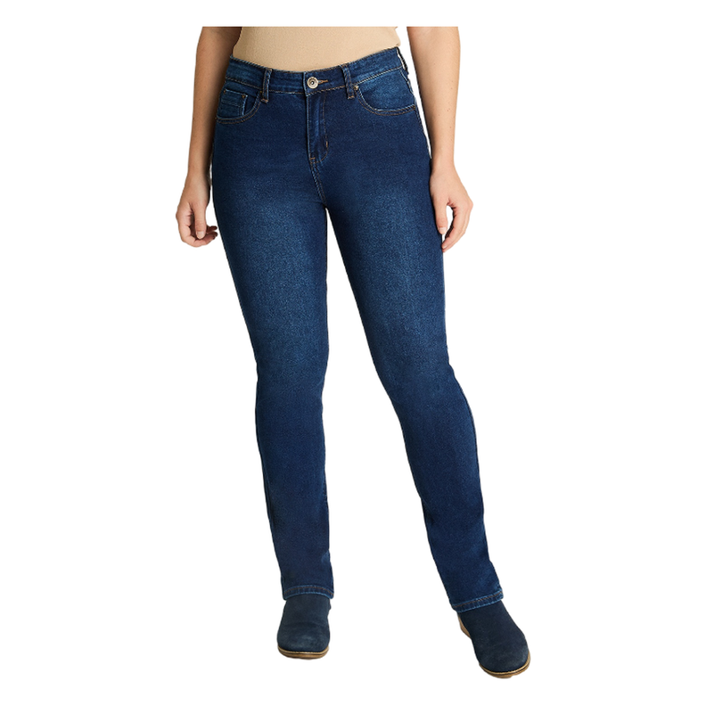 Jeans Recto 1 Boton Azul-0