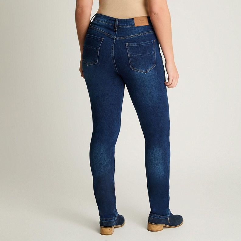 Jeans Recto 1 Boton Azul-1