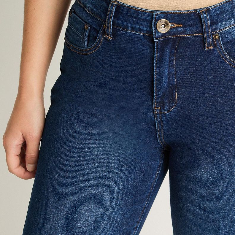 Jeans Recto 1 Boton Azul-2