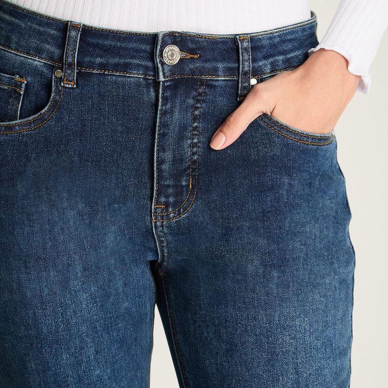 Jeans Flare 5 Bolsillos Azul-1