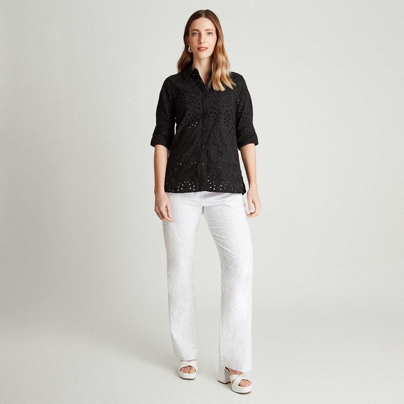 Blusa Negro Cuello Camisero-3