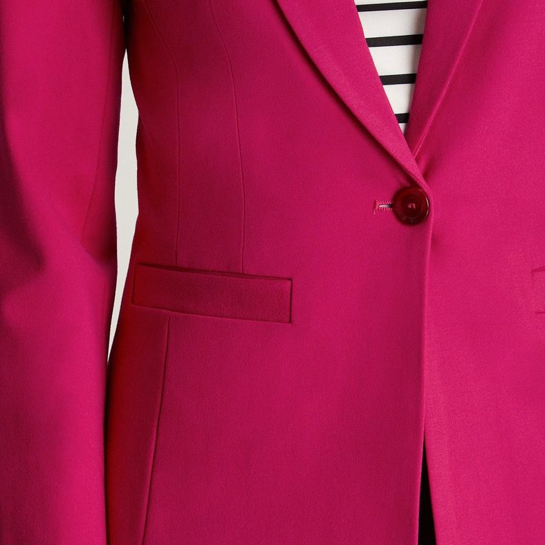Blazer Manga Larga Punto Roma Magenta-2