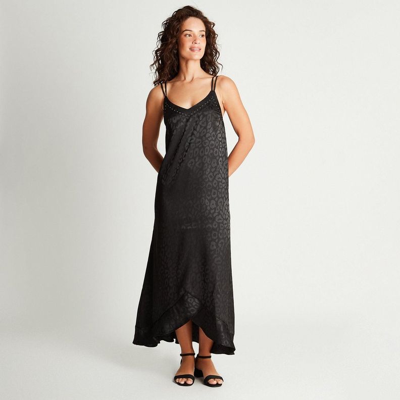Vestido Maxi Negro Tirantes-3