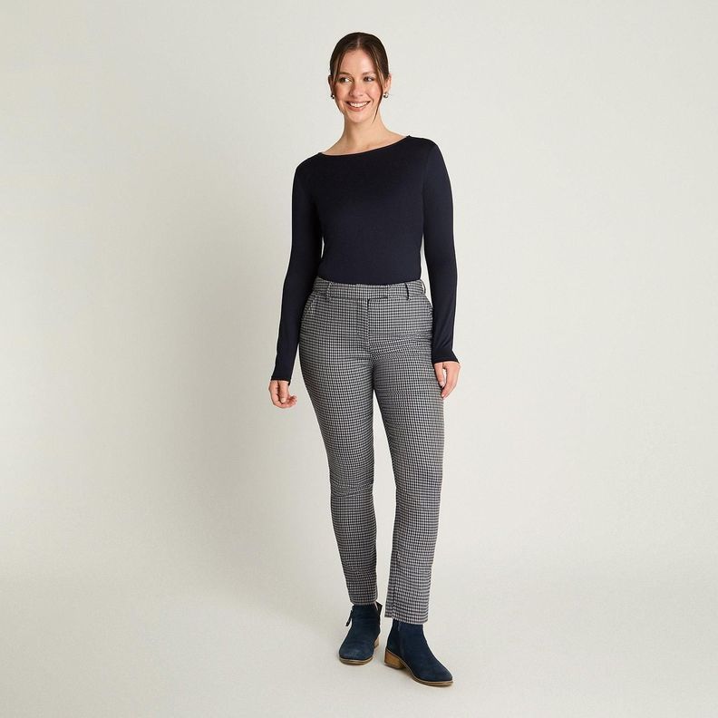 Pantalón Slim Print Azul-3