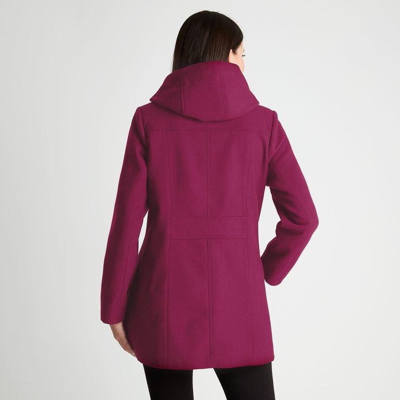 Abrigo Con Gorro Magenta-1