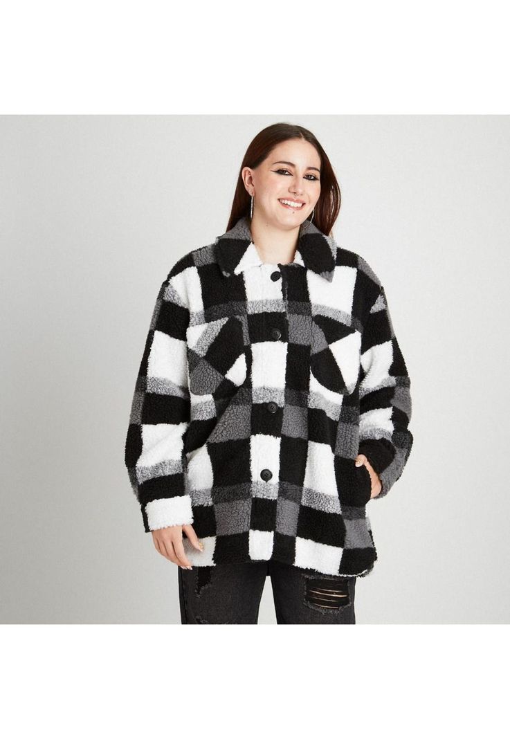 Chaqueta Sherpa Negro-0