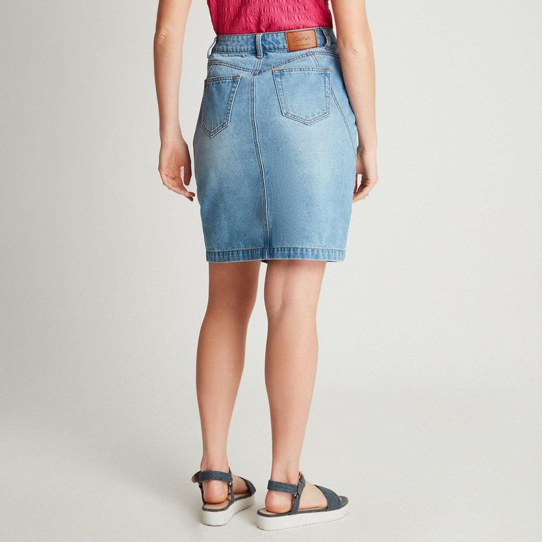 Falda Denim Celeste Midi Push Up-1