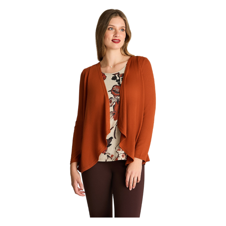 Polera Manga Larga Lanialla Twin Set Con Capa Terracota-0
