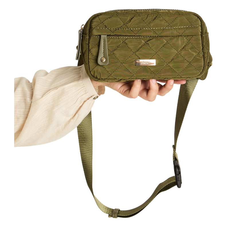 Cartera De Tela Con Quilt Verde-0