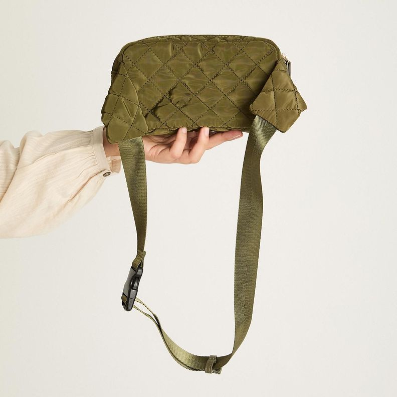 Cartera De Tela Con Quilt Verde-1