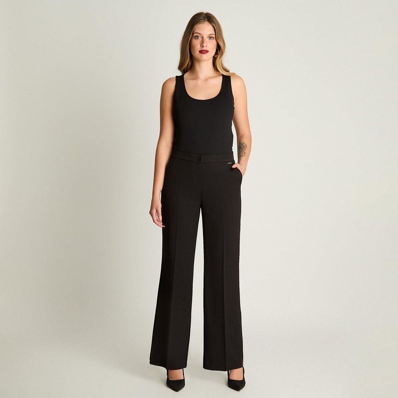 Pantalón Formal Palazzo Negro-3