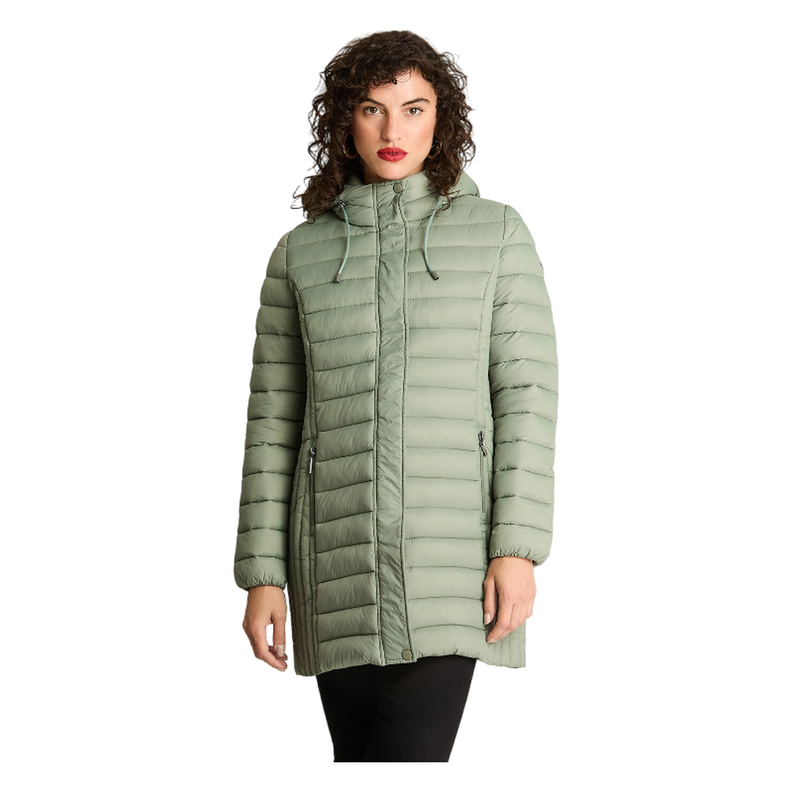 Parka Manga Larga Basica Larga Verde-0