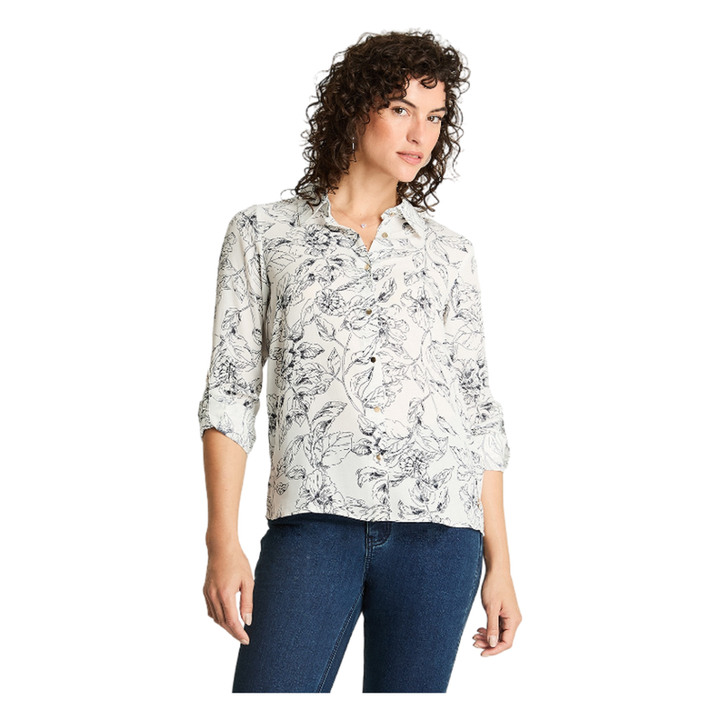 Blusa Camisera Manga Larga Azul-0