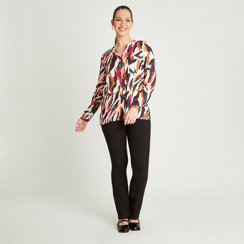Blusa Tipo Blusón Abotonado Fucsia-3