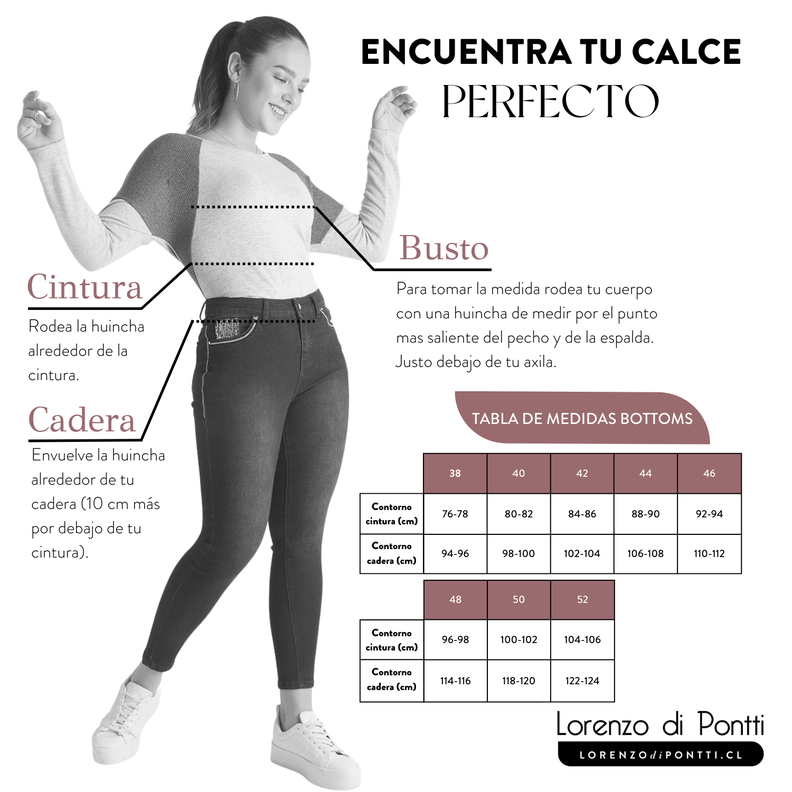 Pantalón De Cotele Con Push Up y 2 Botones Negro-4