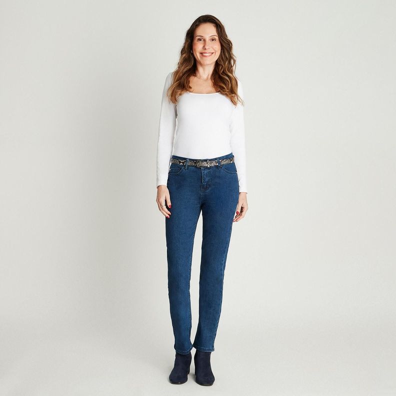 Jeans Slim Push Up Con Cinturón-3