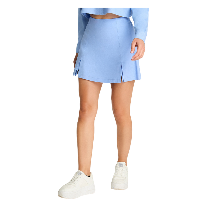 Falda-Short Lino Celeste-0