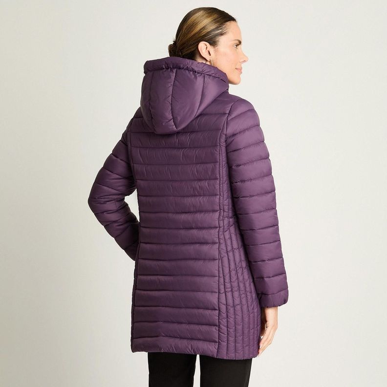 Parka Manga Larga Basica Larga Morado-1