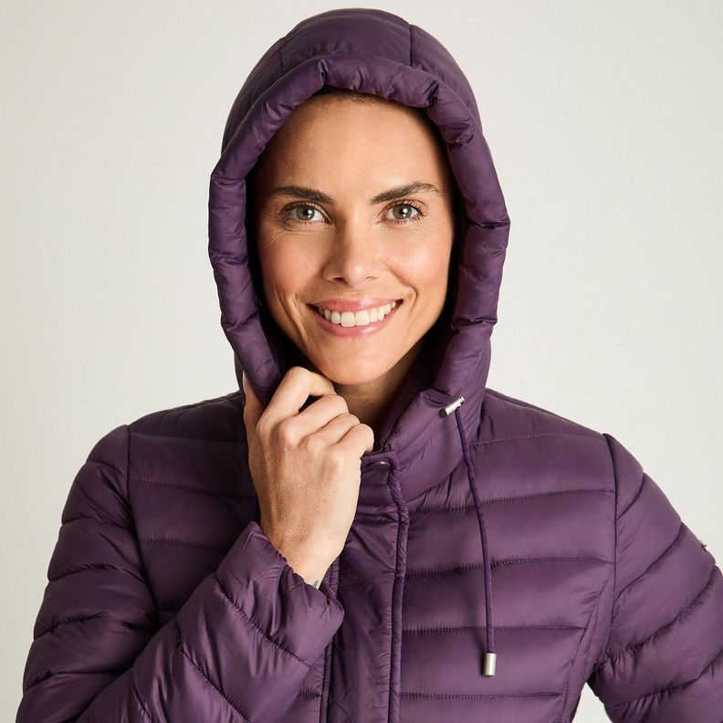 Parka Manga Larga Basica Larga Morado-2
