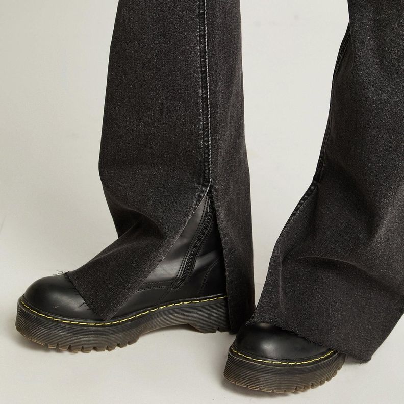 Jeans Flare Desgastado Negro-2
