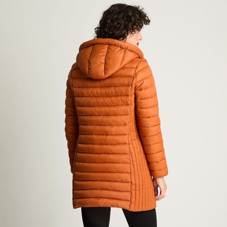 Parka Manga Larga Basica Larga Terracota-1
