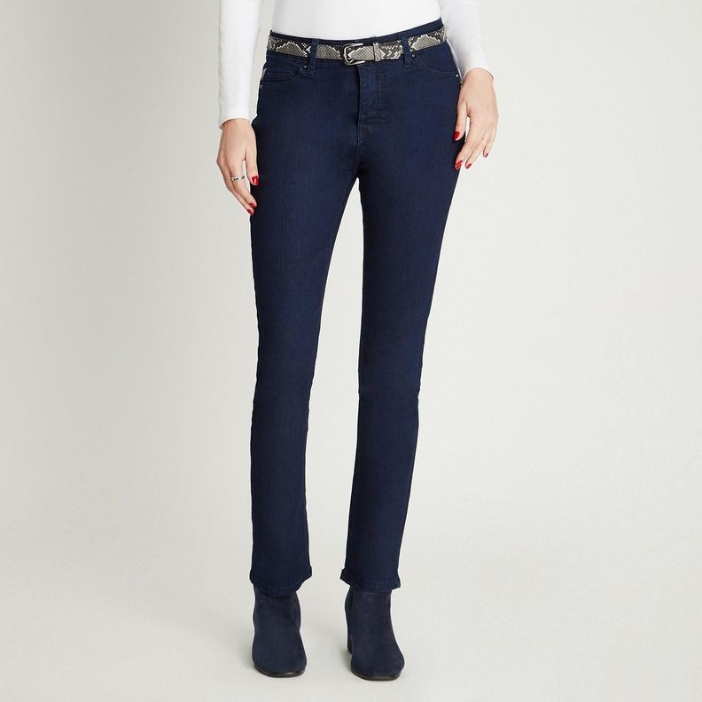 Jeans Slim Push Up 5 Bolsillos Con Cinturón-0