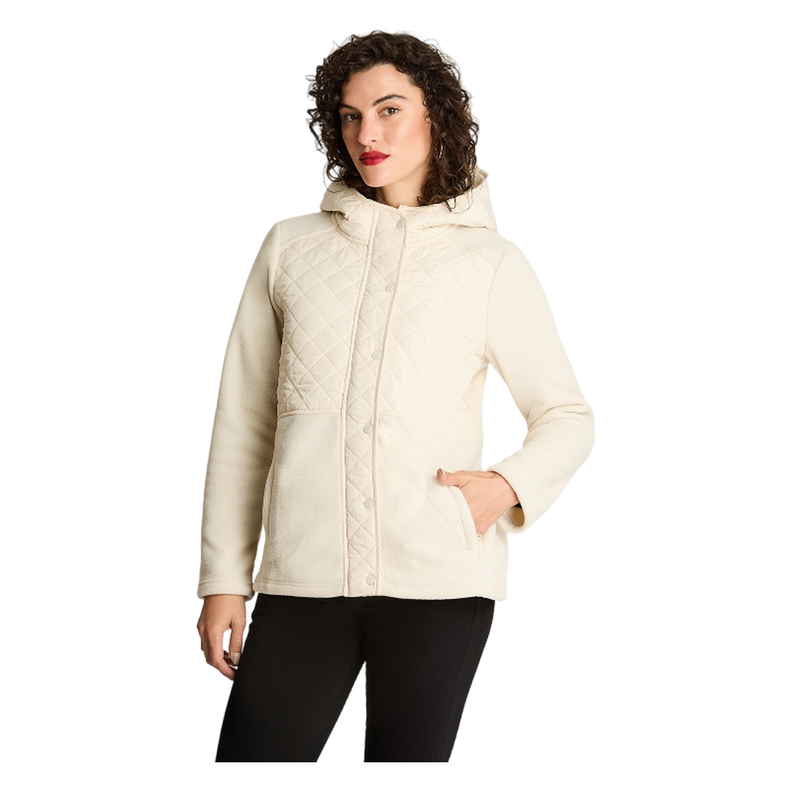 Polerón Manga Larga Polar Quilt Básico Beige-0