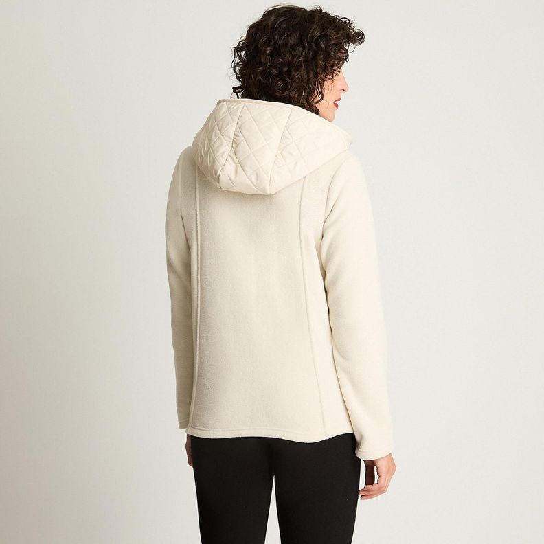 Polerón Manga Larga Polar Quilt Básico Beige-1