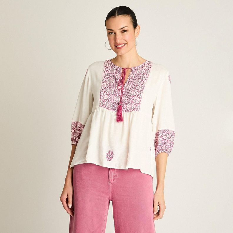 Blusa Crudo Diseño Étnico