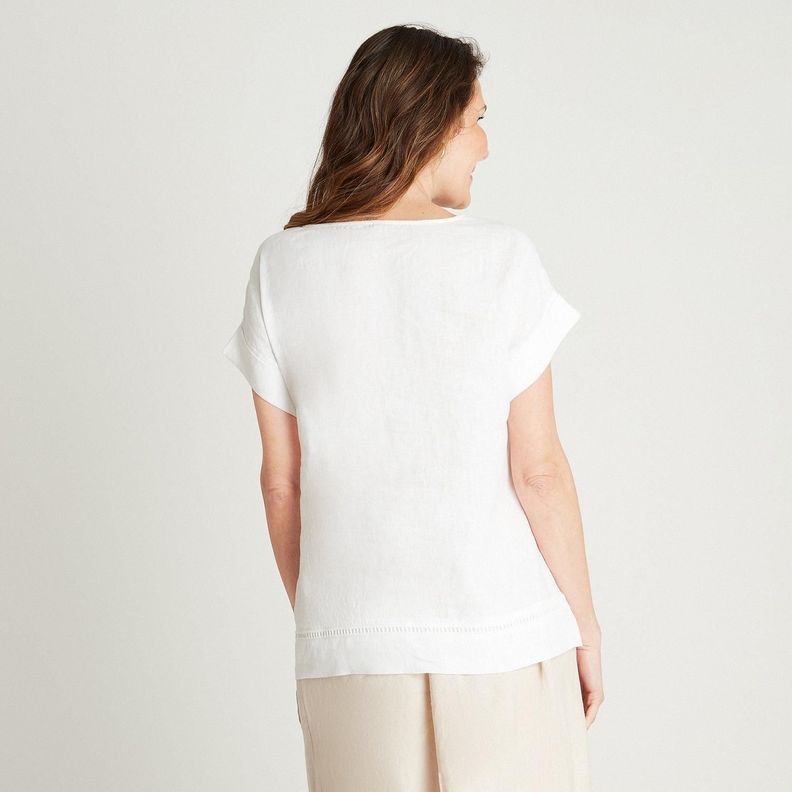 Blusa Blanco Detalle En Hombros-1