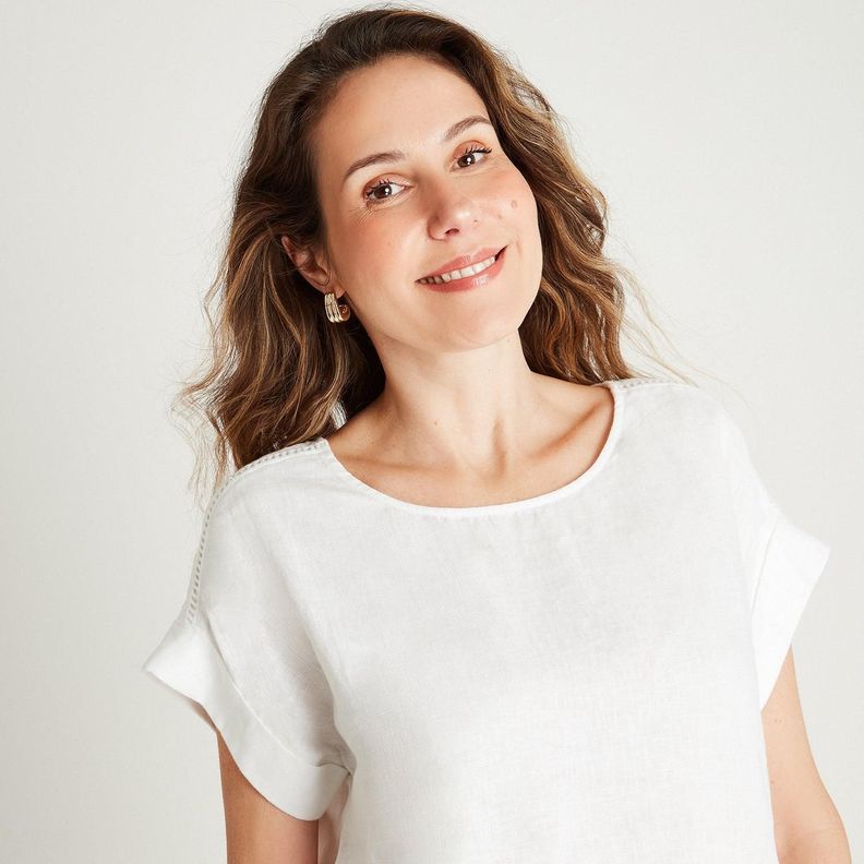 Blusa Blanco Detalle En Hombros-2