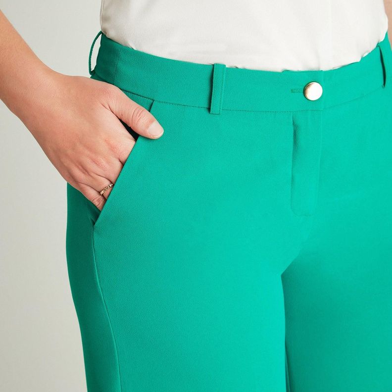Pantalón Formal Verde Palazzo-2