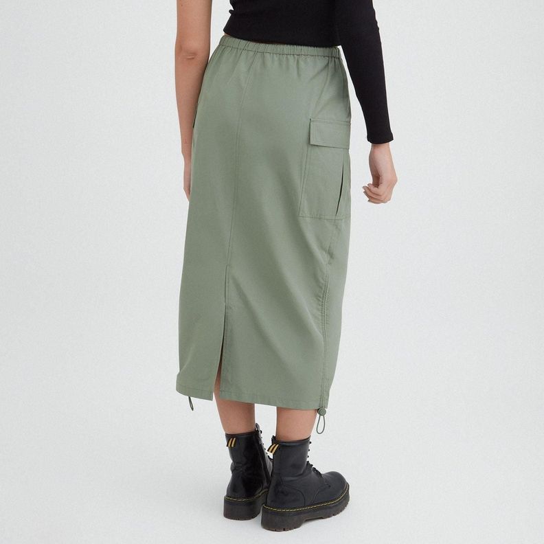 Falda Cargo Oliva-2
