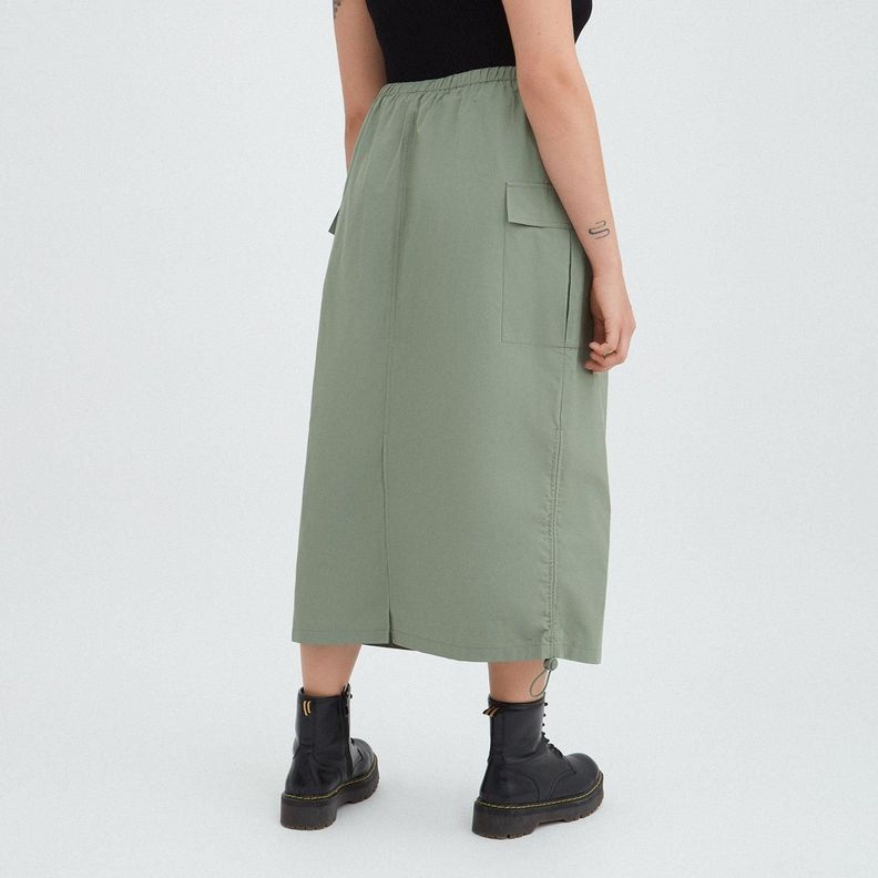 Falda Cargo Oliva-3