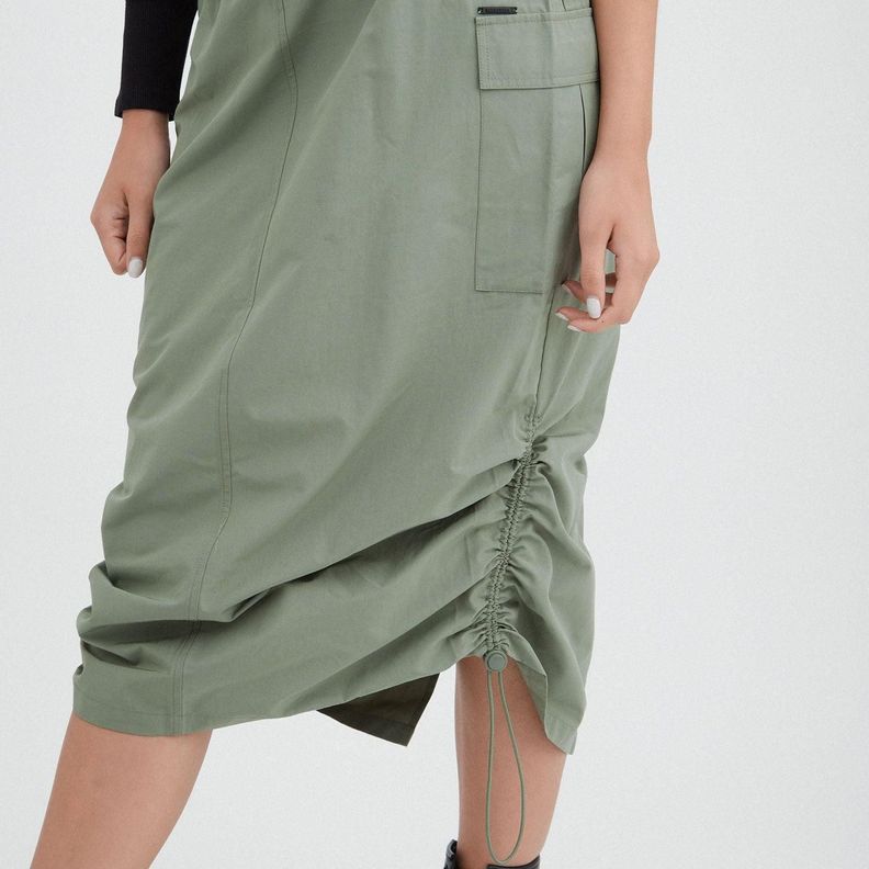 Falda Cargo Oliva-4