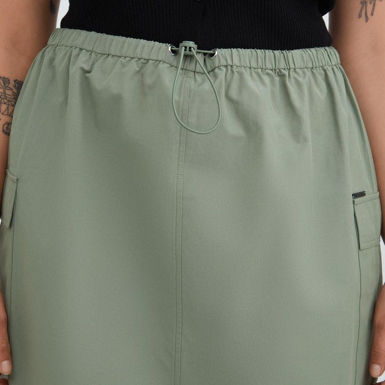 Falda Cargo Oliva-5