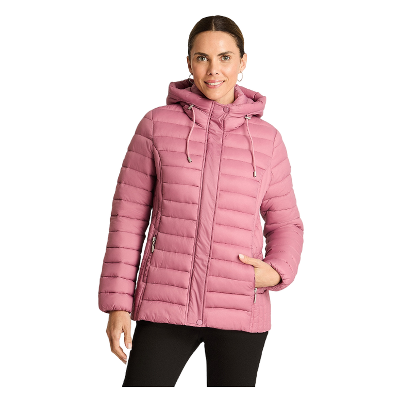 Parka Manga Larga Basica Corta Rosado-0