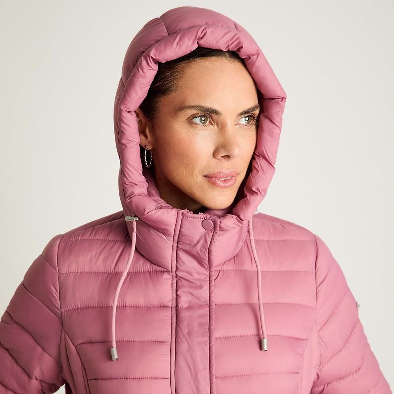 Parka Manga Larga Basica Corta Rosado-2