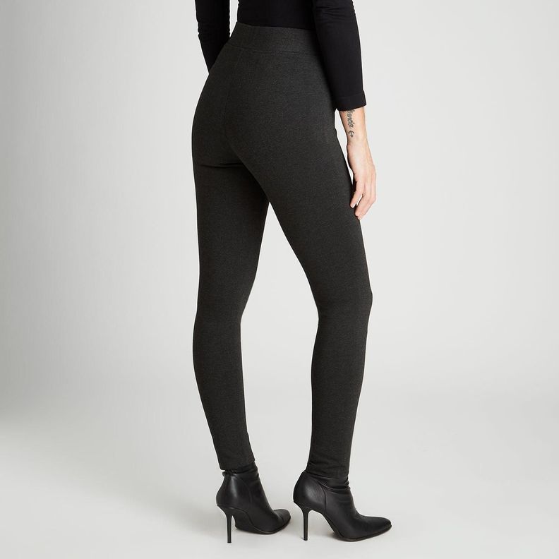 Calza Slim Con Pretina Elastizada Gris-1