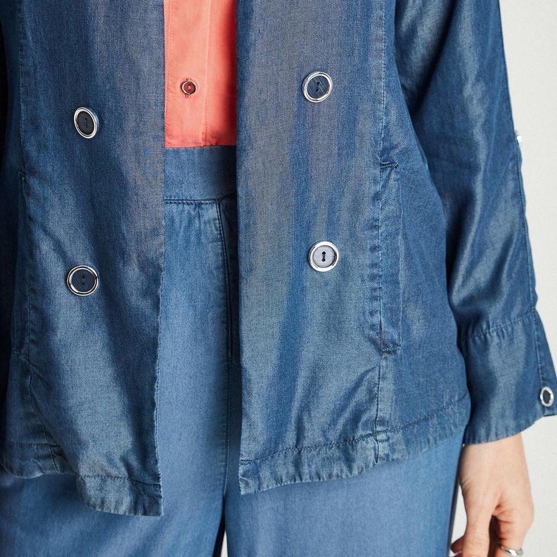Blazer Azul Oscuro Manga Larga-2